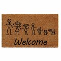 Configuracion 24 x 36 in. Stick Family Rectangular Doormat Natural & Black CO3367115